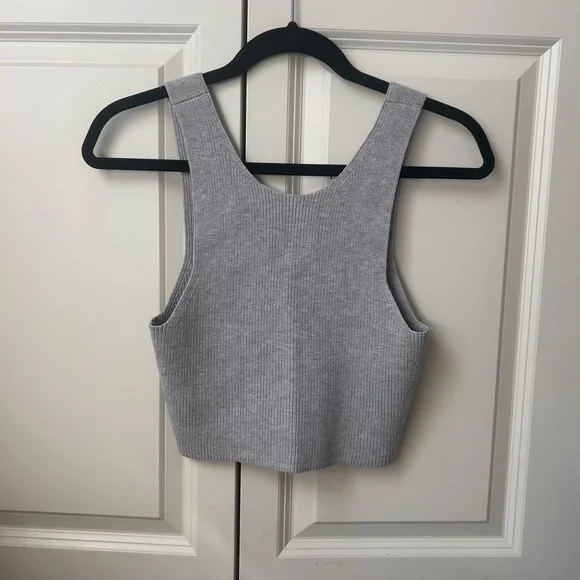 Wilfred Light Gray Ribbed Tank Top - Picture 2 of 2